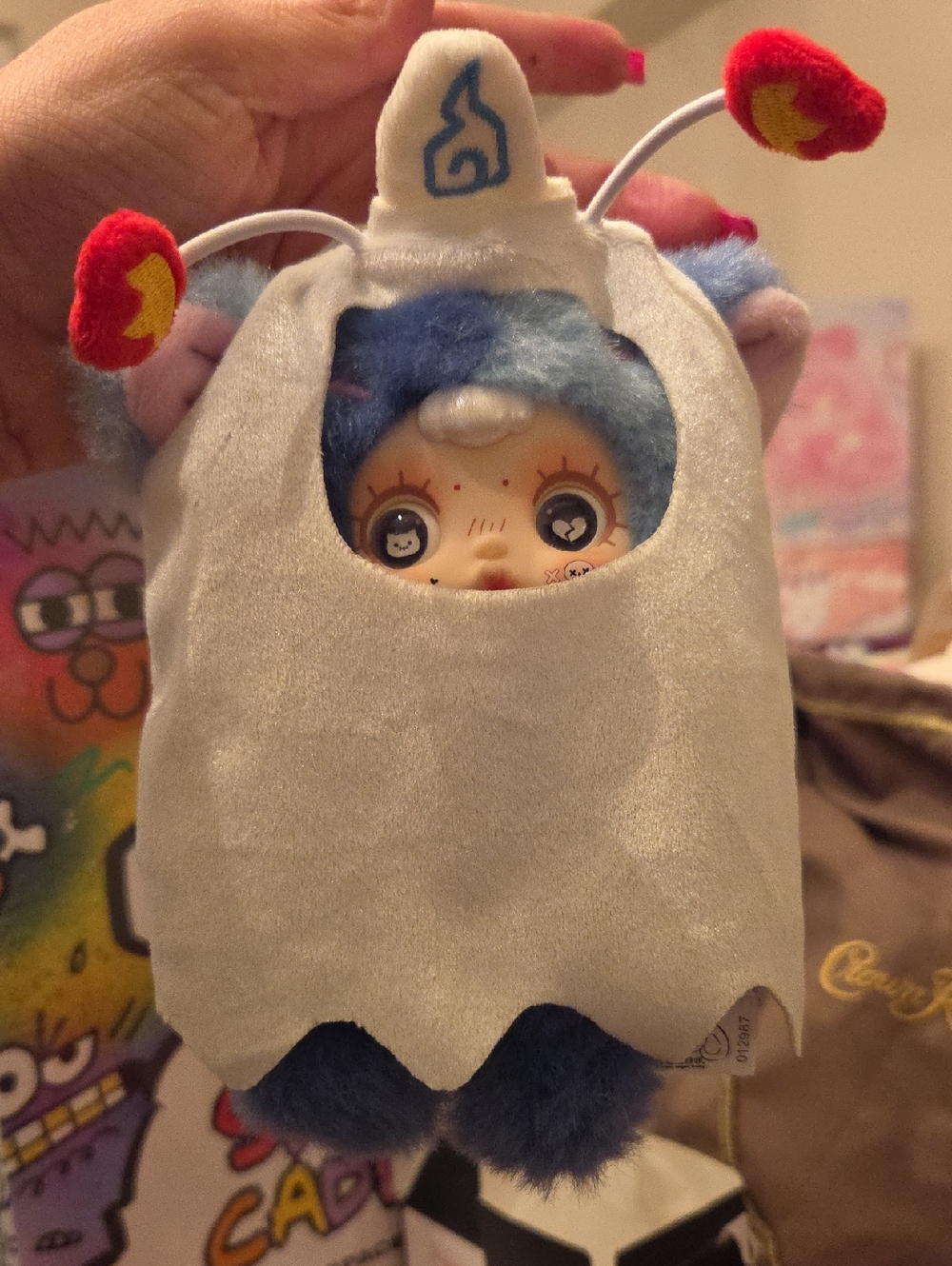 MM Sugar Baby Night Elf Party Blue Fantasy Bug Doll in White Costume - Kids Toy